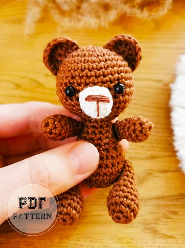 Little Keychain Crochet Bear Amigurumi PDF Pattern