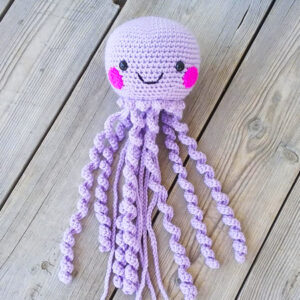 Pink Crochet Jellyfish PDF Amigurumi Pattern (1)