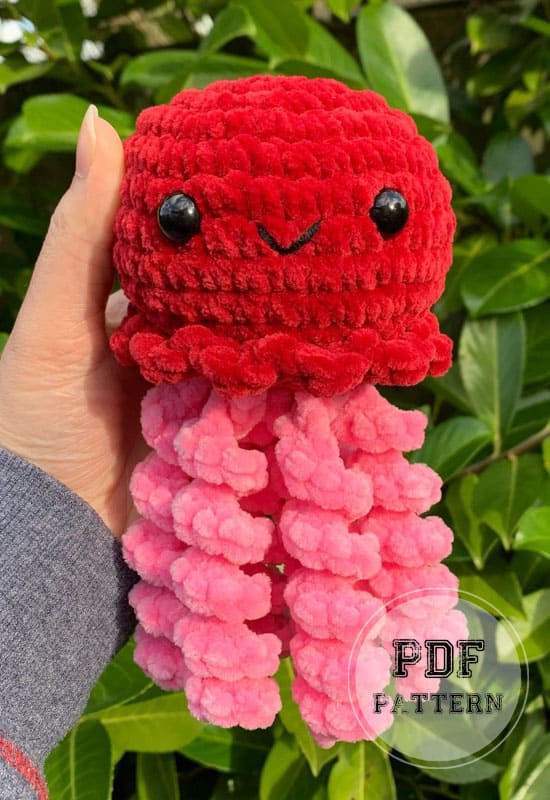 Crochet Jellyfish Pattern PDF, Crochet Plushie Patterns Amigurumi