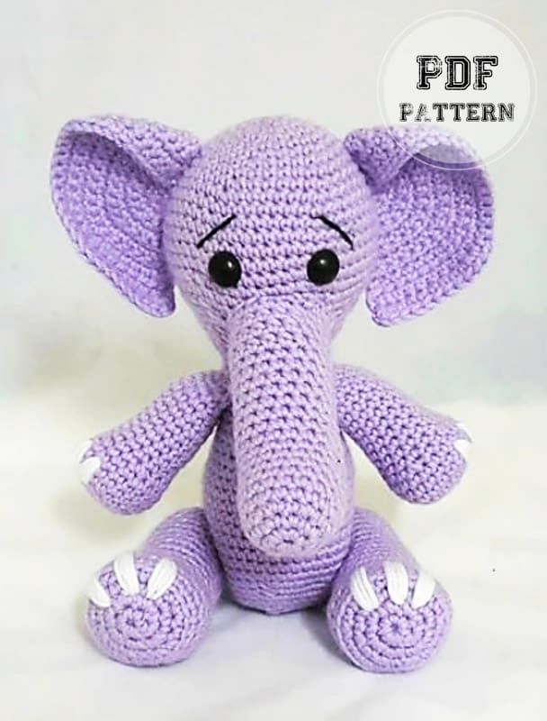 Purple Amigurumi Elephant PDF Free Pattern (2)