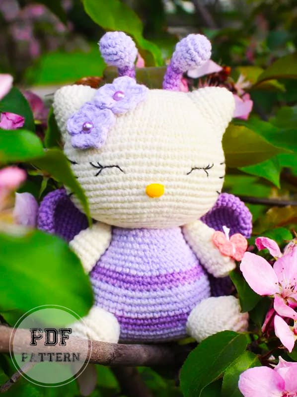 Spring Cat Butterfly Amigurumi PDF Free Pattern (2)