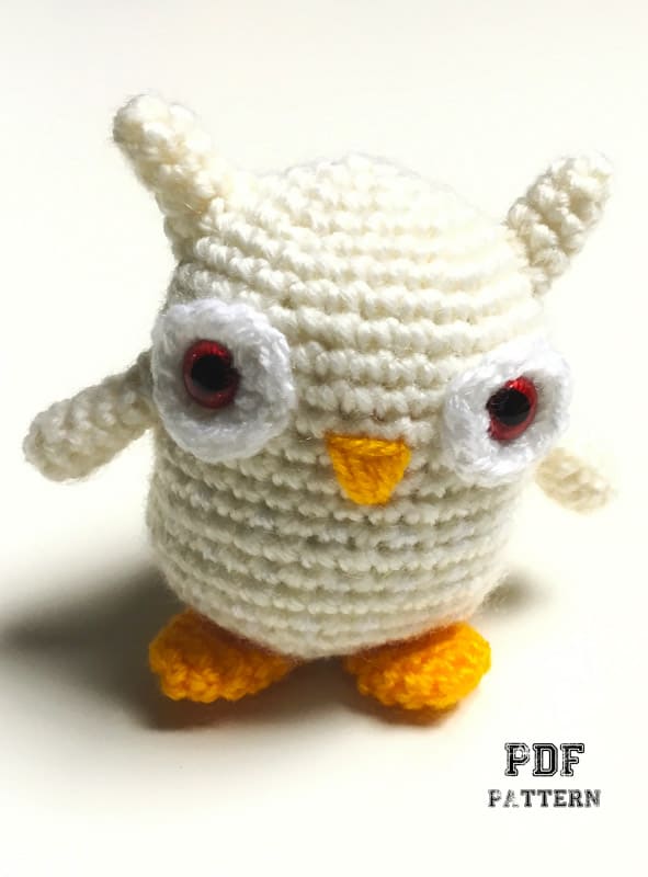 White Amigurumi Owl PDF Crochet Pattern (2)