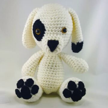 White Cute Puppy Amigurumi PDF Crochet Pattern (1)