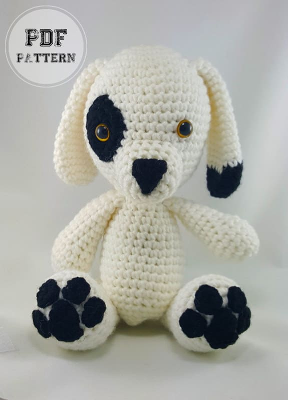 White Cute Puppy Amigurumi PDF Crochet Pattern (2)