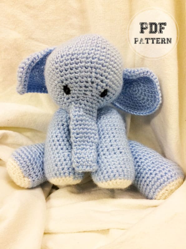 Beginner Crochet Elephant Toy Amigurumi PDF Pattern (2)