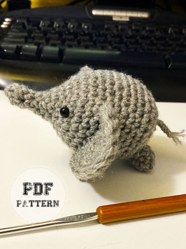 Beginner Elephant Marrie Crochet Keychain PDF Pattern (2)