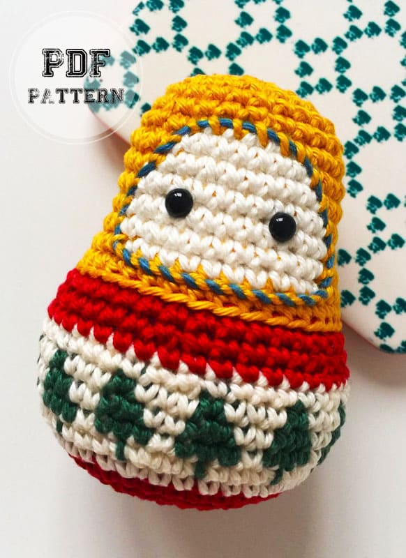 Christmas Matryoshka Doll PDF Amigurumi Free Pattern (2)