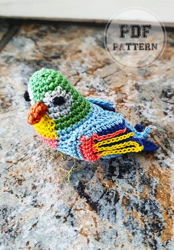 Colorful Crochet Nightingale Amigurumi PDF Pattern (2)
