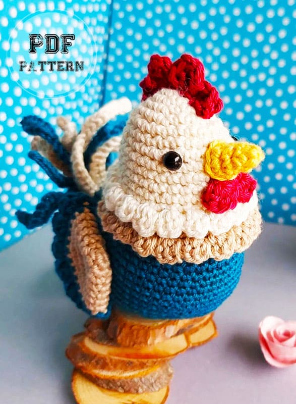 Colorful Rooaster Amigurumi PDF Crochet Pattern (2)