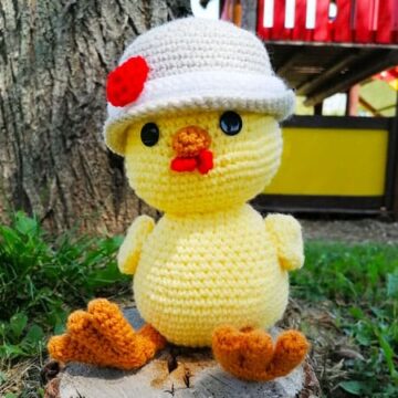 Cute Chicken with Hat Amigurumi PDF Pattern (1)