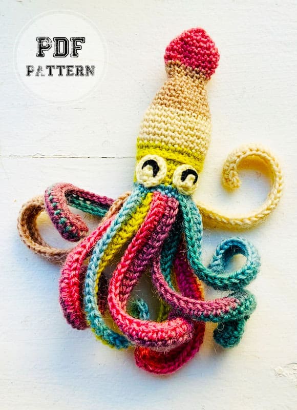 Cute Colorful Octopus Amigurumi PDF Free Pattern (2)