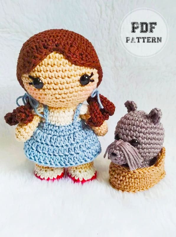 Cute Doll with Little Dog Amigurumi PDF Free Pattern (2)