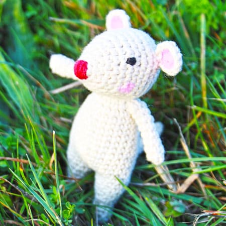 Cute White Mouse Amigurumi PDF Pattern