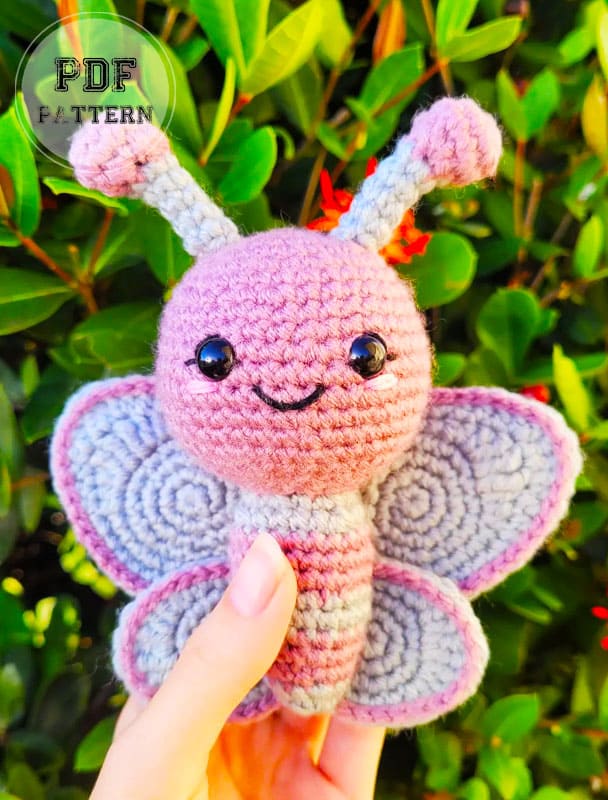 Elfie Cute Butterfly Crochet Amigurumi PDF Pattern (2)