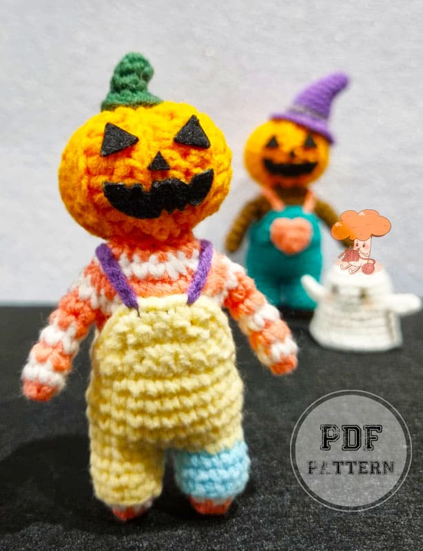 Halloween Amigurumi Pumpkin Doll PDF Crochet Pattern (2)