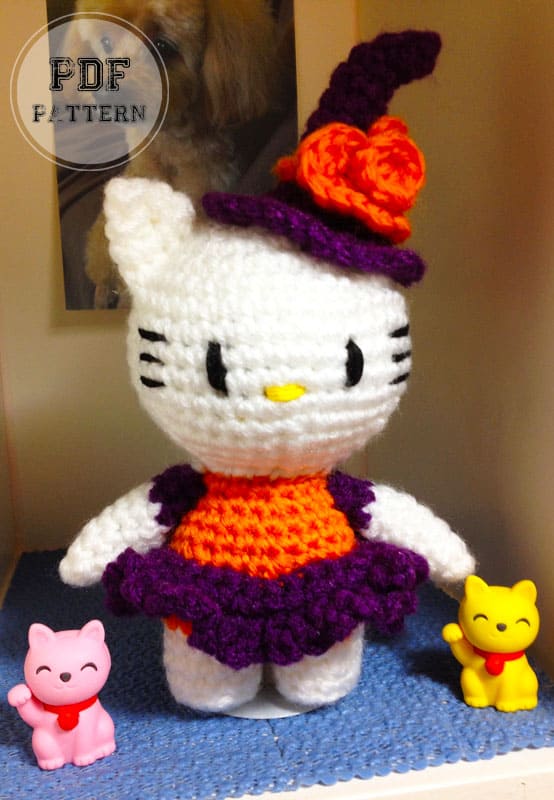 Halloween Hello Kitty Amigurumi PDF Free Pattern (2)
