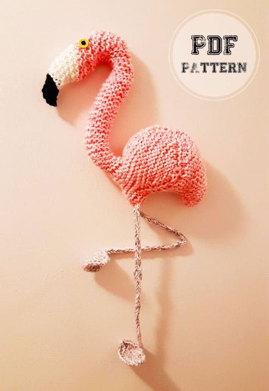 Knitting Flamingo PDF Amigurumi Free Pattern (2)