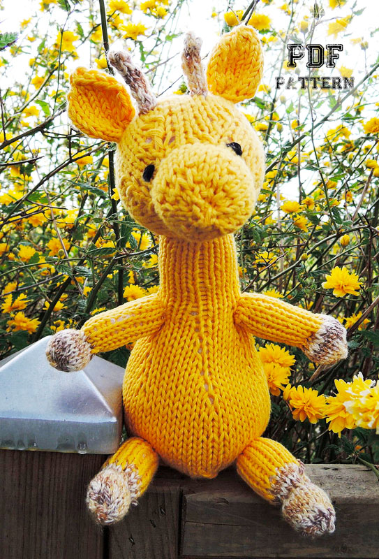 Molly Knitting Giraffe Amigurumi PDF Pattern