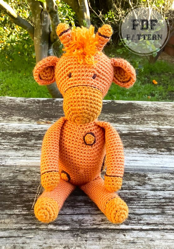 Orange Amigurumi Giraffe PDF Free Pattern (2)