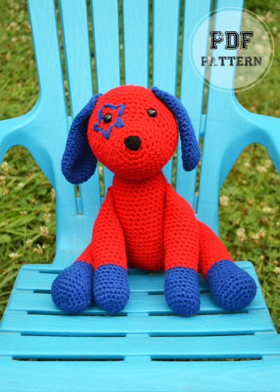 Red Crochet Dog Sam Amigurumi PDF Pattern (2)