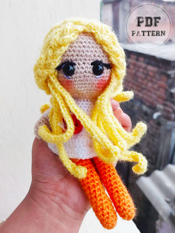 Crochet Blonde Doll PDF Amigurumi Free Pattern (2)