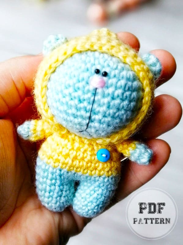 Little Crochet Bear Keychain Amigurumi PDF Pattern (2)