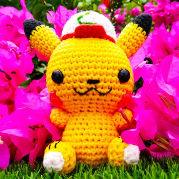 Little Pikachu with Ash Hat Amigurumi PDF Free Pattern (1)