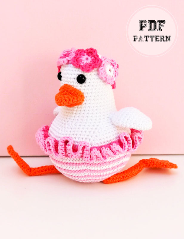 Crochet Ballerina Bird Amigurumi PDF Pattern (1)
