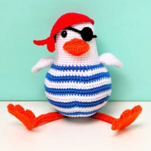 Crochet Pirate Bird Toy Free Amigurumi Pattern (2)