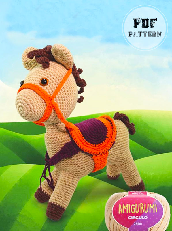 Cute Crochet Horse Malvin Free PDf Pattern (2)