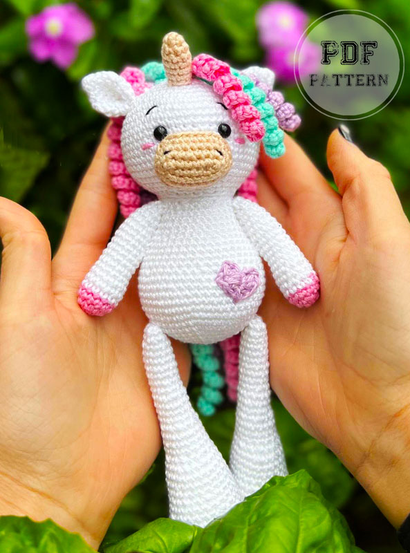 New Unicorn Crochet Doll PDF Amigurumi Pattern in 2023 (2)