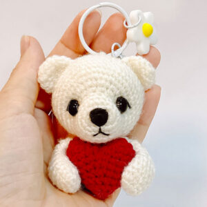 SweetHeart Keychain Bear PDF Amigurumi Pattern (1)