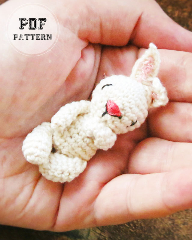 Tiny Micro Crochet Bunny PDF Amigurumi Pattern (2)