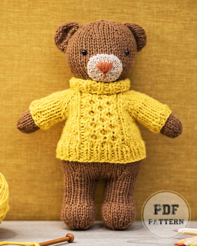 Knitted Brown Bear PDF Amigurumi Pattern (2)