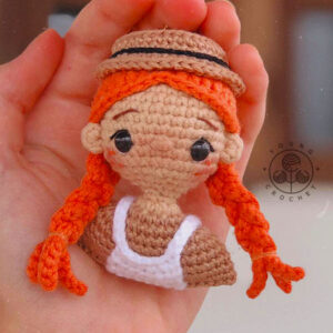 Crochet Anne Doll Keychain Free PDF Pattern (1)