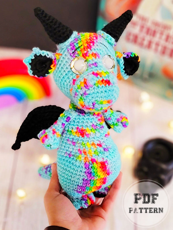 Little Blue Crochet Dragon Free Amigurumi Pattern (2)