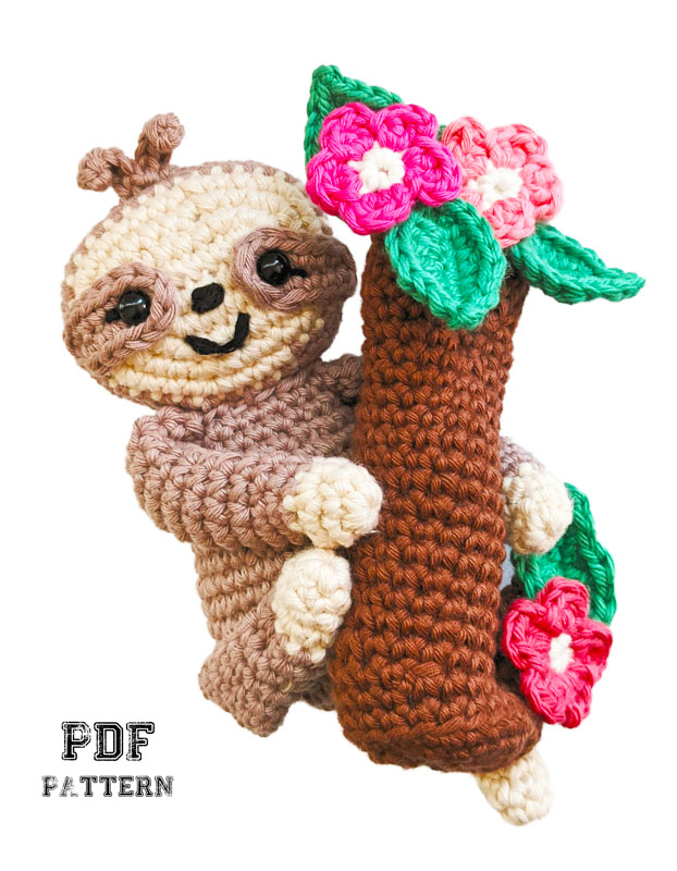 Crochet Sloth on Tree Free PDF Amigurumi Pattern (2)