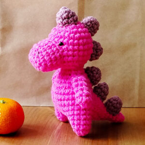 Pink Stuffed Dinosaur Free Amigurumi PDF Pattern (1)