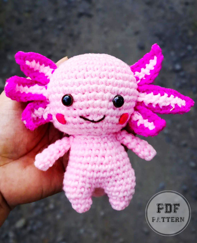 Crochet Aksolotl Free Amigurumi PDF Pattern (2)