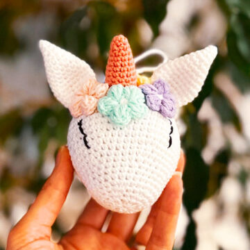Crochet Unicorn Keychain Free PDF Pattern (1)