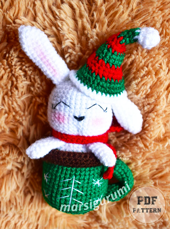 Crochet Christmas Bunny Amigurumi PDF Pattern (1)