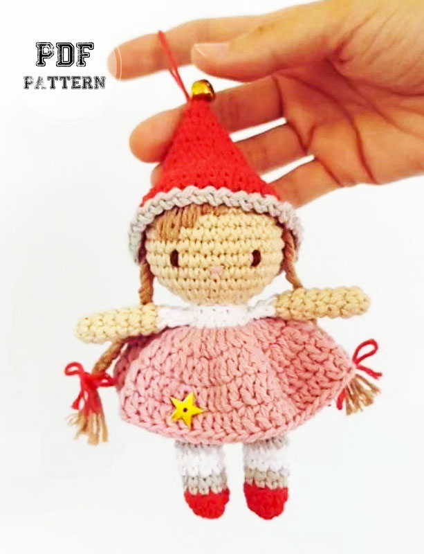 Crochet Christmas Tree Ornament Doll Free PDF Pattern (2)