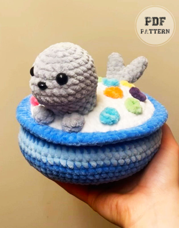 Seal in Bath Free Amigurumi PDF Pattern (1)