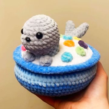 Seal in Bath Free Amigurumi PDF Pattern (2)