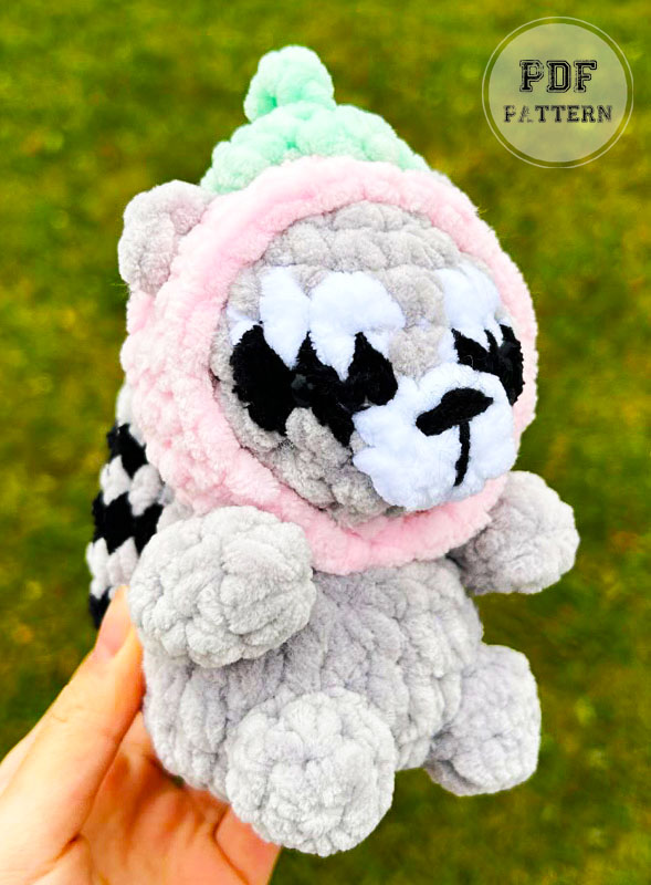 Strawberry Raccoon Free PDF Pattern (2)