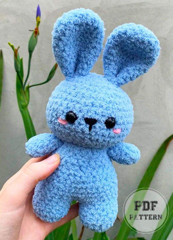 Amigurumi Blue Plush Bunny Sonie Free PDF Pattern (1)