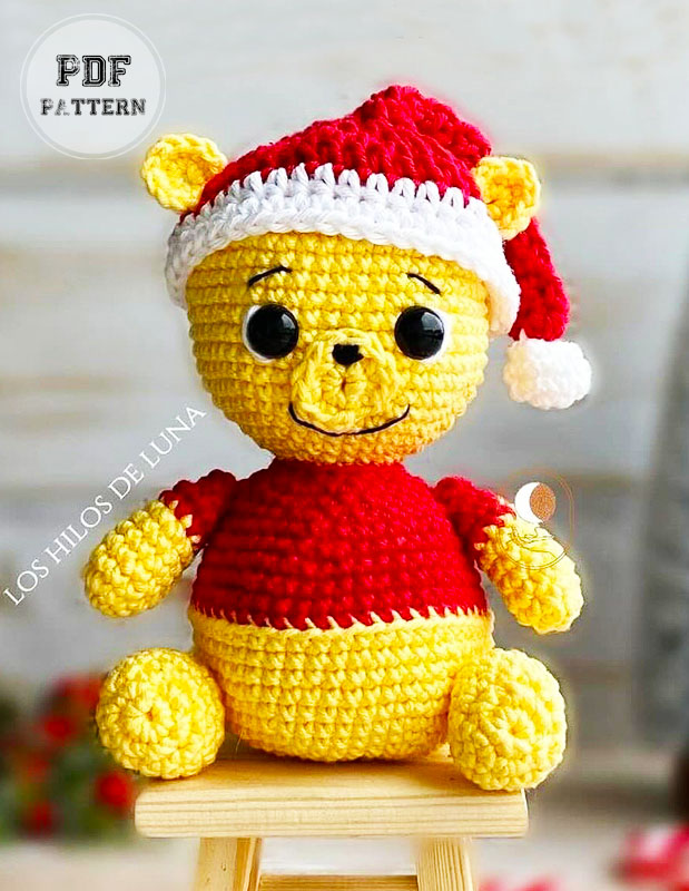 Beginner Winne the Pooh Crochet Amigurumi Free Pattern (2)