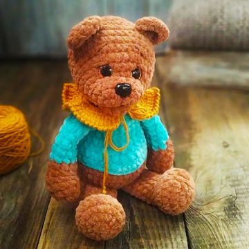 Bruno the Bear Crochet Amigurumi Free Pattern (2)