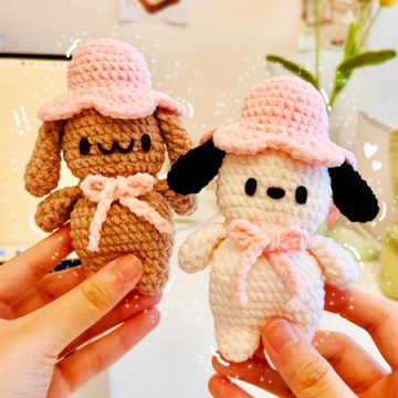 Pochacco and mocha Crochet Amigurumi Free Pattern (1)