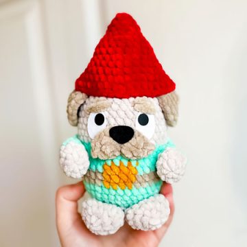 Puppy Gnome Free Plush Amigurumi Pattern (1)